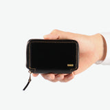 IS/IT キーケース メンズ ブランド スマートキー 革 本革 イズイット コンパクト 鍵入れ 鍵 車 カード入れ カード ラウンドファスナー おしゃれ 上品 大人 カード収納 モノクロ 967602