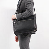 MOUSTACHE ON TIME Briefcase Men's Business Bag Mustash on-Time Shoulder Shoulder Shoulder Shoulder Shoulder Successful Business Synthetic Dermon Independent Expansion Fleet Star A4 2WAY Commuting Bag 40s 50s YGF-2170s YGF-2170s