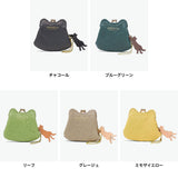 アオネコ ポーチ 小物入れ 小さめ ブランド aoneco レディース がま口 ミニ コンパクト マイクロポーチ かわいい 可愛い 革 本革 牛革 レザー 猫 ネコ 保護猫 保護ネコ ねこ 日本製 マイクロがま口ポーチ an020