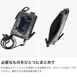 【正規取扱店】 エーシーン スマホショルダー メンズ レディース ミニ ショルダーバッグ A SCENE ブランド おしゃれ ポーチ 斜め掛け バッグ 縦型 横型 軽量 軽い 携帯 ファスナー Dock in pouch with Dyneema