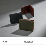 アウ マネークリップ 財布 メンズ レディース ブランド カード 小銭入れ付き A_W 本革 革 レザー カード入れ 小銭入れ シンプル スリム 薄い 丈夫 二つ折り コンパクト ミニ財布 札ばさみ Lobb MONEY CLIP AP-006