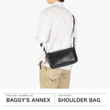 バギーズアネックス ショルダーバッグ メンズ レディース BAGGY'S ANNEX 小さめ 斜めがけ ショルダー ブランド 本革 革 レザー 軽量 大人 上品 かっこいい シンプル 横型 拡張 A5 グロッシー LZKM-1502