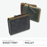 バギーポート 財布 メンズ レディース コンパクト BAGGY PORT ブランド おしゃれ ミニ財布 レザー 本革 革 ミニ 小さめ 小銭入れあり クーズー KUDU LEATHER L字ファスナー コンパクトウォレット ZKM-905