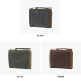 バギーポート 財布 メンズ レディース コンパクト BAGGY PORT ブランド おしゃれ ミニ財布 レザー 本革 革 ミニ 小さめ 小銭入れあり クーズー KUDU LEATHER L字ファスナー コンパクトウォレット ZKM-905