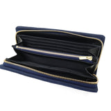 バギーポート 長財布 メンズ レディース BAGGY PORT 本革 革 レザー 大容量 財布 シンプル ファスナー ブランド 藍染め ヌバック ラウンドファスナー ZYS-490