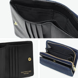 バギーポート 二つ折り財布 メンズ レディース BAGGY PORT 財布 大人 本革 ブランド 小銭入れあり コンパクト 二つ折り おしゃれ 藍染 カジュアル 藍染め ヌバック コンパクトハーフ財布 かっこいい ZYS-492