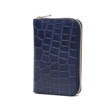 バギーポート 二つ折り財布 メンズ レディース BAGGY PORT ブランド 大人 おしゃれ 財布 ラウンドジップ 小銭入れあり 藍染め 本革 ワニ革 クロコ 本藍染め×クロコダイル ラウンドファスナーハーフ財布 ZWL-8001