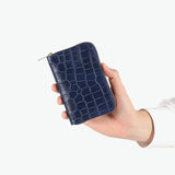 バギーポート 二つ折り財布 メンズ レディース BAGGY PORT ブランド 大人 おしゃれ 財布 ラウンドジップ 小銭入れあり 藍染め 本革 ワニ革 クロコ 本藍染め×クロコダイル ラウンドファスナーハーフ財布 ZWL-8001