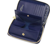 バギーポート 二つ折り財布 メンズ レディース BAGGY PORT ブランド 大人 おしゃれ 財布 ラウンドジップ 小銭入れあり 藍染め 本革 ワニ革 クロコ 本藍染め×クロコダイル ラウンドファスナーハーフ財布 ZWL-8001