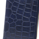 バギーポート 二つ折り財布 メンズ レディース BAGGY PORT ブランド 大人 おしゃれ 財布 ラウンドジップ 小銭入れあり 藍染め 本革 ワニ革 クロコ 本藍染め×クロコダイル ラウンドファスナーハーフ財布 ZWL-8001