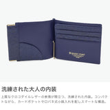 バギーポート マネークリップ メンズ レディース 札ばさみ BAGGY PORT ブランド 大人 おしゃれ ミニ 財布 コンパクト 二つ折り スリム 小銭入れあり 藍染め 本革 ワニ革 クロコ 本藍染め×クロコダイル ZWL-8002