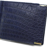 バギーポート マネークリップ メンズ レディース 札ばさみ BAGGY PORT ブランド 大人 おしゃれ ミニ 財布 コンパクト 二つ折り スリム 小銭入れあり 藍染め 本革 ワニ革 クロコ 本藍染め×クロコダイル ZWL-8002