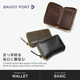 バギーポート 二つ折り財布 メンズ レディース ブランド Chromexcel BAGGY PORT 本革 牛革 レザー おしゃれ 大人 かっこいい box型小銭入れ ミドルウォレット LIMA ラウンドファスナー ハーフ財布 FZYS201