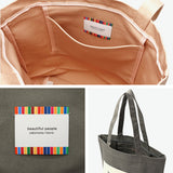 ビューティフルピープル トートバッグ レディース 大きめ A4 キャンバス 大容量 beautiful people トート バッグ 軽量 軽い 通勤 カジュアル ブランド かわいい おしゃれ 日本製 SDGs name tag tote bag