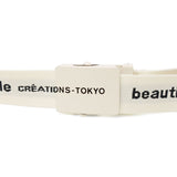 ビューティフルピープル ベルト レディース バックル 穴なし beautiful people ガチャベルト ブランド おしゃれ カジュアル 無段階調整 軽量 軽い プレゼント ギフト 日本製 logo buckle belt in jacquard 511939
