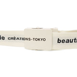 ビューティフルピープル ベルト レディース バックル 穴なし beautiful people ガチャベルト ブランド おしゃれ カジュアル 無段階調整 軽量 軽い プレゼント ギフト 日本製 logo buckle belt in jacquard 511939