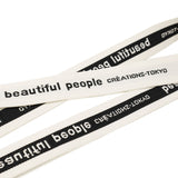 ビューティフルピープル ベルト レディース バックル 穴なし beautiful people ガチャベルト ブランド おしゃれ カジュアル 無段階調整 軽量 軽い プレゼント ギフト 日本製 logo buckle belt in jacquard 511939