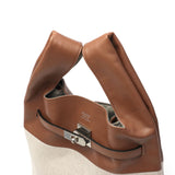 ビューティフルピープル トートバッグ レディース 小さめ ブランド beautiful people 軽量 軽い きれいめ レザー 牛革 綿 大人 上品 おしゃれ 手持ち B5 日本製 large market bag canvas combi 1515611942