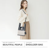 ビューティフルピープル ショルダーバッグ レディース 斜めがけバッグ 小さめ ブランド beautiful people 斜めがけ 軽量 大人 上品 牛革 綿 2WAY 手持ち 日本製 market shoulder bag canvas combi 1515611941