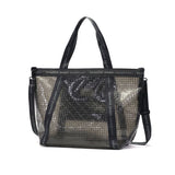 ビューティフルピープル トートバッグ レディース 大きめ A4 beautiful people バッグ 軽量 ショルダーバッグ 斜めがけバッグ 肩掛け ブランド クリアバッグ おしゃれ 2WAY 日本製 plaid vinyl logo tape bag L 1515611969