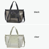 ビューティフルピープル トートバッグ レディース 大きめ A4 beautiful people バッグ 軽量 ショルダーバッグ 斜めがけバッグ 肩掛け ブランド クリアバッグ おしゃれ 2WAY 日本製 plaid vinyl logo tape bag L 1515611969