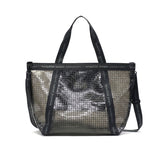 ビューティフルピープル トートバッグ レディース 大きめ A4 beautiful people バッグ 軽量 ショルダーバッグ 斜めがけバッグ 肩掛け ブランド クリアバッグ おしゃれ 2WAY 日本製 plaid vinyl logo tape bag L 1515611969