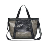 ビューティフルピープル トートバッグ レディース 大きめ A4 beautiful people バッグ 軽量 ショルダーバッグ 斜めがけバッグ 肩掛け ブランド クリアバッグ おしゃれ 2WAY 日本製 plaid vinyl logo tape bag L 1515611969