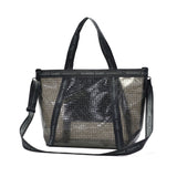 ビューティフルピープル トートバッグ レディース 大きめ A4 beautiful people バッグ 軽量 ショルダーバッグ 斜めがけバッグ 肩掛け ブランド クリアバッグ おしゃれ 2WAY 日本製 plaid vinyl logo tape bag L 1515611969