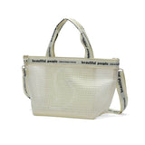 ビューティフルピープル トートバッグ レディース 小さめ beautiful people バッグ 軽量 ショルダーバッグ 斜めがけバッグ ブランド クリアバッグ おしゃれ かわいい 2WAY A5 日本製 plaid vinyl logo tape bag M 1515611970