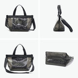 ビューティフルピープル トートバッグ レディース 小さめ beautiful people バッグ 軽量 ショルダーバッグ 斜めがけバッグ ブランド クリアバッグ おしゃれ かわいい 2WAY A5 日本製 plaid vinyl logo tape bag M 1515611970