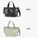 ビューティフルピープル トートバッグ レディース 小さめ beautiful people バッグ 軽量 ショルダーバッグ 斜めがけバッグ ブランド クリアバッグ おしゃれ かわいい 2WAY A5 日本製 plaid vinyl logo tape bag M 1515611970