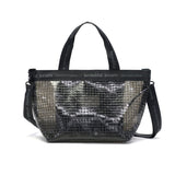 ビューティフルピープル トートバッグ レディース 小さめ beautiful people バッグ 軽量 ショルダーバッグ 斜めがけバッグ ブランド クリアバッグ おしゃれ かわいい 2WAY A5 日本製 plaid vinyl logo tape bag M 1515611970