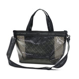 ビューティフルピープル トートバッグ レディース 小さめ beautiful people バッグ 軽量 ショルダーバッグ 斜めがけバッグ ブランド クリアバッグ おしゃれ かわいい 2WAY A5 日本製 plaid vinyl logo tape bag M 1515611970