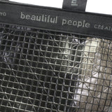 ビューティフルピープル トートバッグ レディース 小さめ beautiful people バッグ 軽量 ショルダーバッグ 斜めがけバッグ ブランド クリアバッグ おしゃれ かわいい 2WAY A5 日本製 plaid vinyl logo tape bag M 1515611970