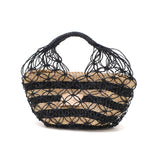 Rakyat cantik Beg bakul tote kecil orang cantik beg tote beg bakul wanita jenama comel bergaya keranjang ringan ringan abaca handbag hitam musim panas abaca biku beg tangan 611997