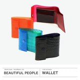 ビューティフルピープル 財布 レディース メンズ beautiful people 三つ折り財布 ブランド 小さめ コンパクト 三つ折り かわいい おしゃれ クリア 透明 小銭入れ カード収納 日本製 nothing to hide vinyl card wallet 512001
