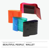 ビューティフルピープル 財布 レディース メンズ beautiful people 三つ折り財布 ブランド 小さめ コンパクト ミニ財布 かわいい おしゃれ クリア 透明 小銭入れ カード収納 日本製 nothing to hide vinyl card wallet 512001
