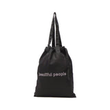 ビューティフルピープル トートバッグ レディース メンズ 大きめ A4 beautiful people バッグ トート 軽量 巾着 サブバッグ おしゃれ ブランド 大人 刺繍 コットン 綿 contour logo gathering tote bag 612012