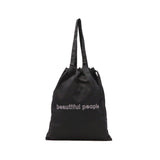 ビューティフルピープル トートバッグ レディース メンズ 大きめ A4 beautiful people バッグ トート 軽量 巾着 サブバッグ おしゃれ ブランド 大人 刺繍 コットン 綿 contour logo gathering tote bag 612012