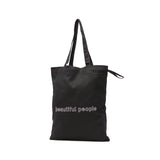ビューティフルピープル トートバッグ レディース メンズ 大きめ A4 beautiful people バッグ トート 軽量 巾着 サブバッグ おしゃれ ブランド 大人 刺繍 コットン 綿 contour logo gathering tote bag 612012