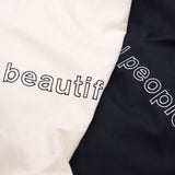 ビューティフルピープル トートバッグ レディース メンズ 大きめ A4 beautiful people バッグ トート 軽量 巾着 サブバッグ おしゃれ ブランド 大人 刺繍 コットン 綿 contour logo gathering tote bag 612012