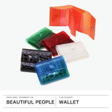 ビューティフルピープル 財布 三つ折り財布 レディース コンパクト beautiful people ビニール ブランド かわいい おしゃれ 薄い 小さめ クロコダイル調 日本製 nothing to hide vinyl mini wallet 512003