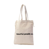 ビューティフルピープル トートバッグ レディース 大きめ beautiful people バッグ キャンバス 軽い 軽量 かわいい ブランド 布製 大容量 縦型 肩掛け 帆布 B4 A3 ロゴ刺繍 巾着 日本製 brushed logo bag 611945