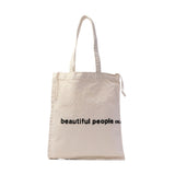 ビューティフルピープル トートバッグ レディース 大きめ beautiful people バッグ キャンバス 軽い 軽量 かわいい ブランド 布製 大容量 縦型 肩掛け 帆布 B4 A3 ロゴ刺繍 巾着 日本製 brushed logo bag 611945