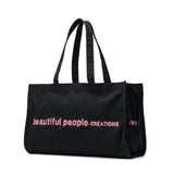 ビューティフルピープル トートバッグ レディース 大きめ キャンバス 大容量 A4 beautiful people バッグ 通勤 軽量 ブランド かわいい 横 おしゃれ 肩掛け 巾着 日本製 brushed logo mini lesure bag 611947