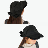 CA4LA キャップ レディース カシラ 帽子 ジェットキャップ 夏 黒 ブランド おしゃれ 撥水 UVカット 洗える 日除け付き 日焼け 防止 紫外線対策 カジュアル あご紐付き ネックカバー 大人 日本製 LULA SHK-01202