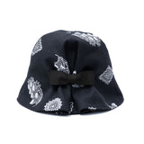 CA4LA ハット レディース 秋冬 秋 冬 カシラ 帽子 チューリップハット おしゃれ ブランド かわいい 可愛い レース モチーフ すずらん 花 刺繍 リボン ゴム フィット 日本製 LILY OF THE VALLEY KTZ02627