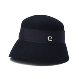 CA4LA ハット レディース 秋冬 秋 冬 カシラ 帽子 深め おしゃれ ブランド クロッシェ ウール フェルト ダウンブリム 長め リボン 上品 ワンポイント きれいめ かわいい クラシカル 日本製 CAMILA6 KTZ02648