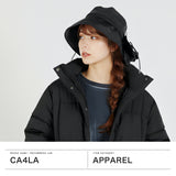 CA4LA 帽子 ハット レディース つば広 洗濯機 カシラ ブランド おしゃれ UVカット 遮光 遮熱 撥水 防風 日よけ 日本製 秋 冬 可愛い リボン 手洗い 洗濯可 ポケッタブル フード ナイロン CLARISSE SHK01256