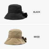 CA4LA 帽子 ハット レディース つば広 洗濯機 カシラ ブランド おしゃれ UVカット 遮光 遮熱 撥水 防風 日よけ 日本製 秋 冬 可愛い リボン 手洗い 洗濯可 ポケッタブル フード ナイロン CLARISSE SHK01256